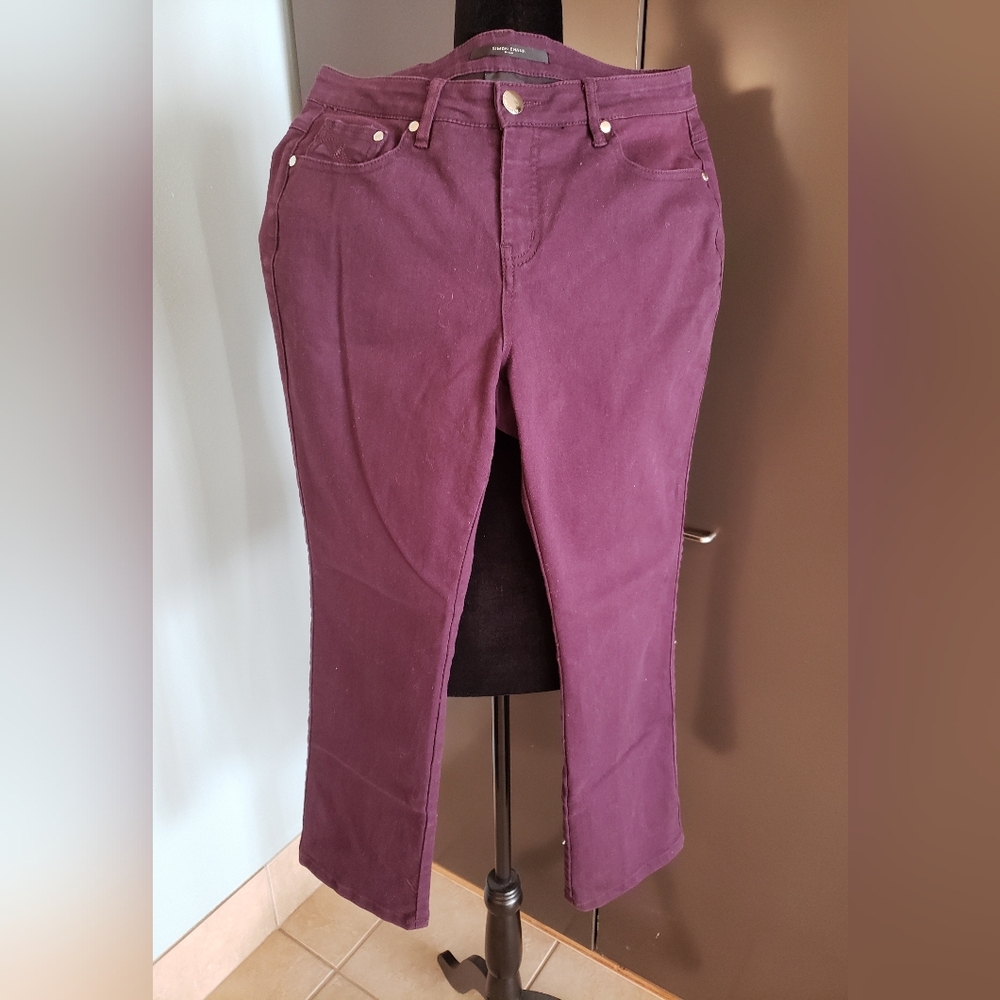 🔥 Simon Chang Purple Microtwill Stretch Pants/Jeans